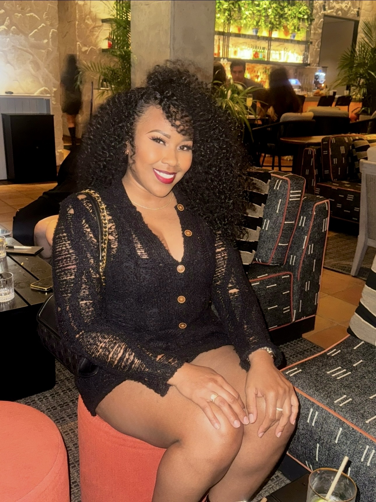 Full natural curly hairstyle