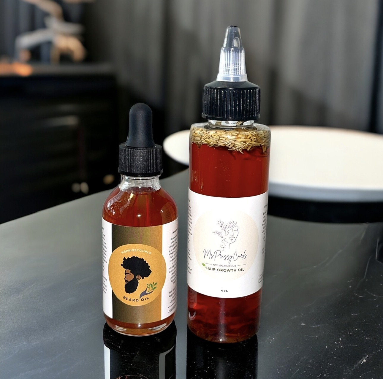 MsPrissyCurls Hair and Beard Oil Bundle